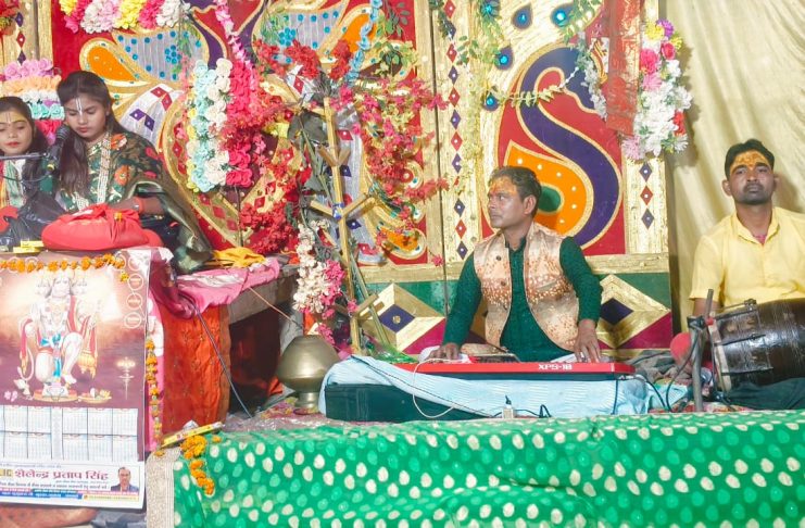 राधा कृष्ण मंदिर, पापरि में चल रही 7 दिवसीय श्रीमद्भागवत कथा का आज समापन
