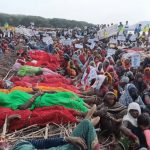 मध्यप्रदेस मे चिताओ पर लेटी महिलाये,केन बेतवा लिंक परयोजना का विरोध